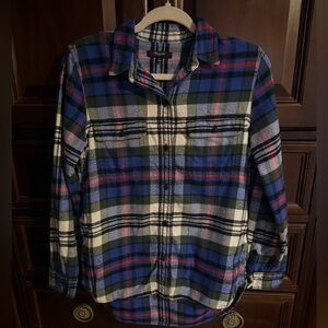 Madewell women’s medium plaid flannel shirt